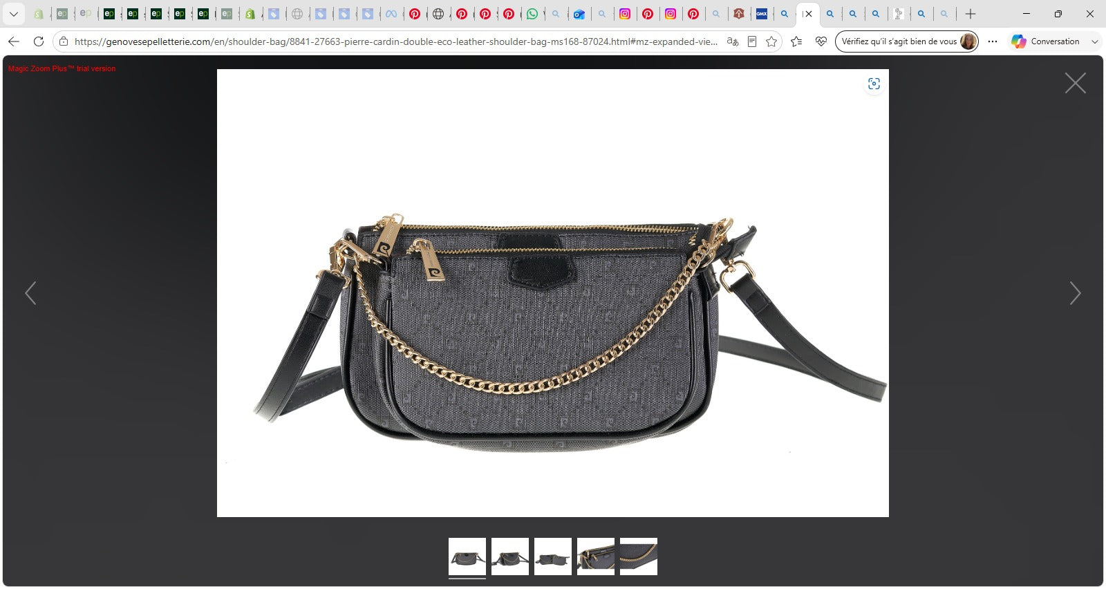 Sac Double Bandoulière Pierre Cardin en Cuir Éco — MS168-87024