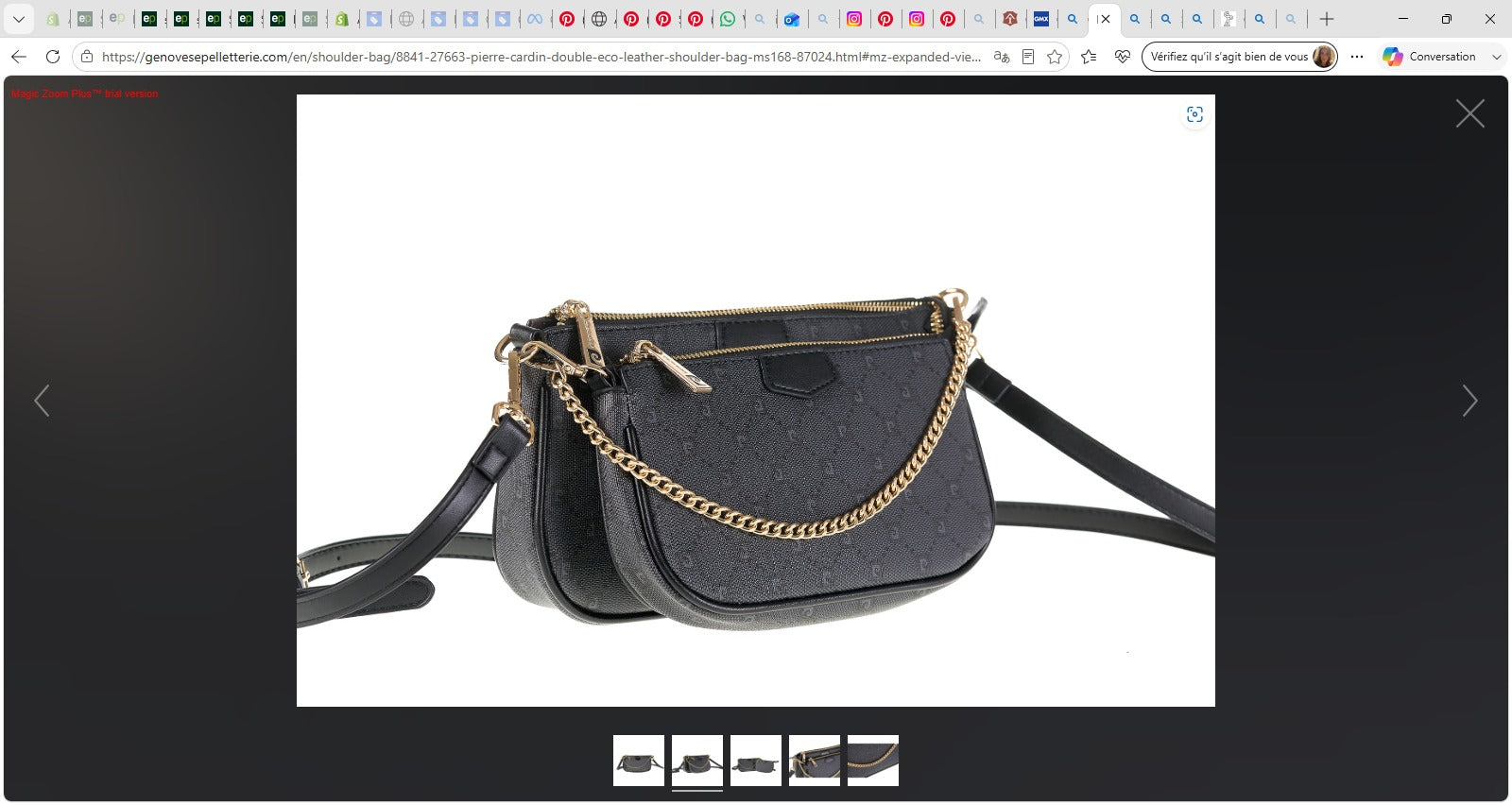 Sac Double Bandoulière Pierre Cardin en Cuir Éco — MS168-87024