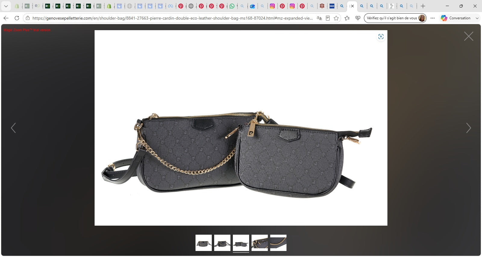 Sac Double Bandoulière Pierre Cardin en Cuir Éco — MS168-87024