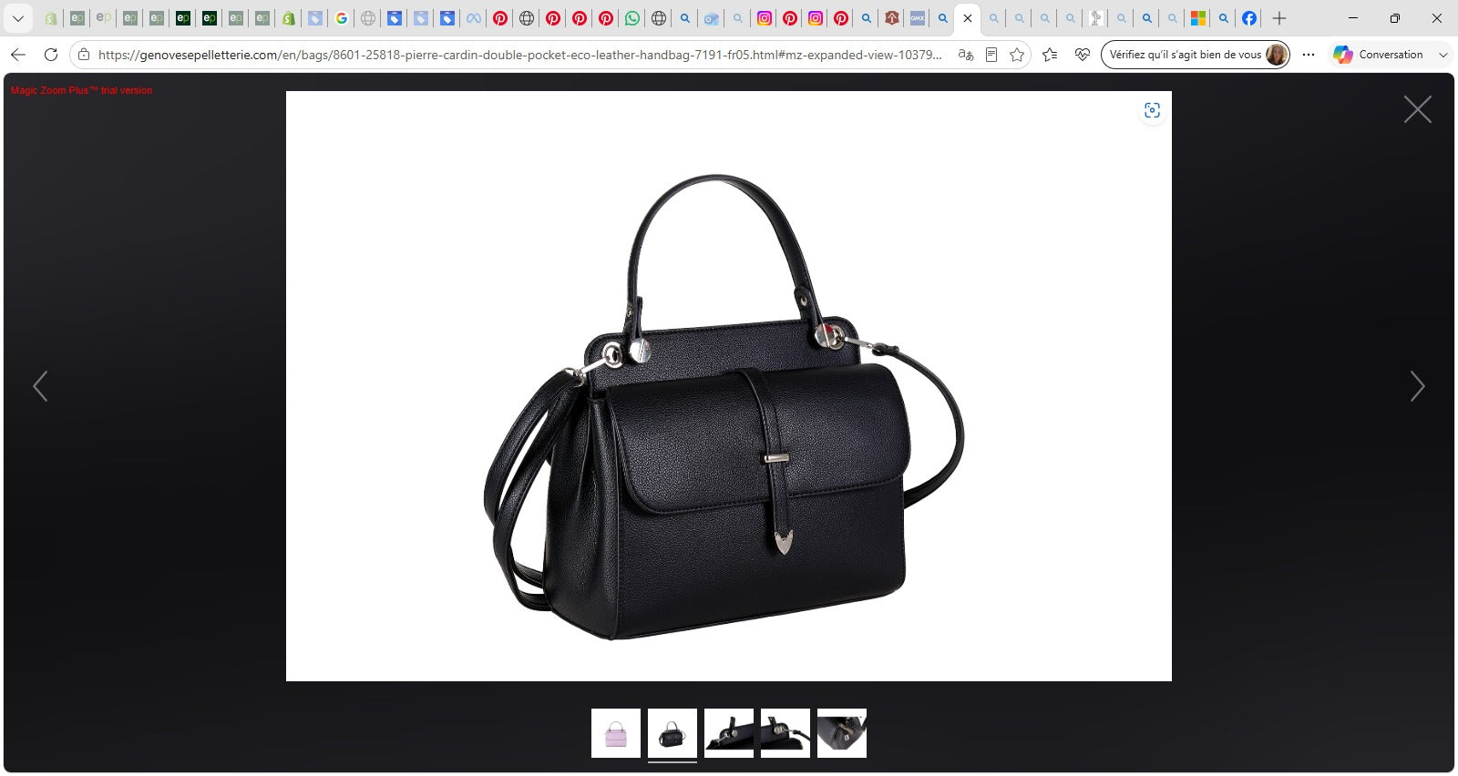Sac à Main Double Poche Cuir Éco Pierre Cardin - 7191 FR05