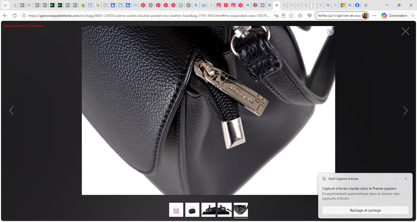 Sac à Main Double Poche Cuir Éco Pierre Cardin - 7191 FR05