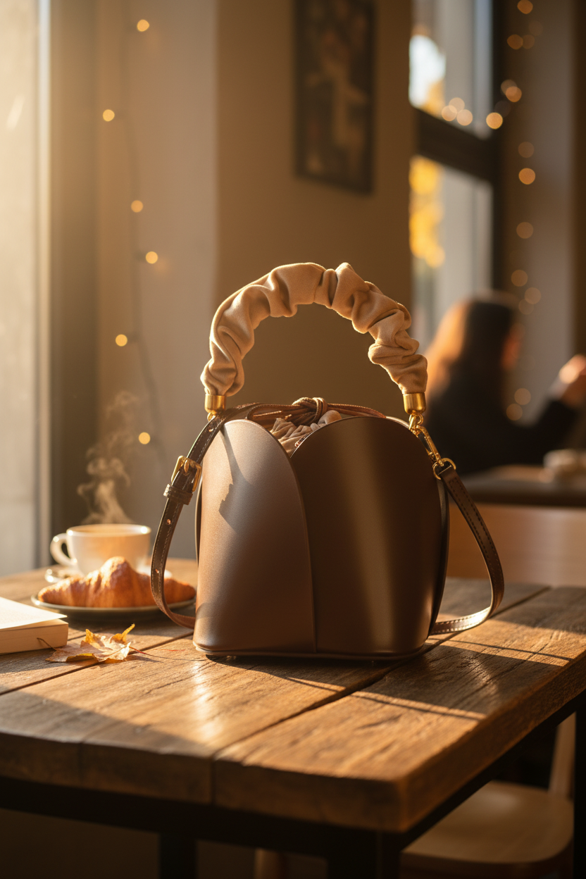 Sac Bucket Fleur – Caramel Lifestyle