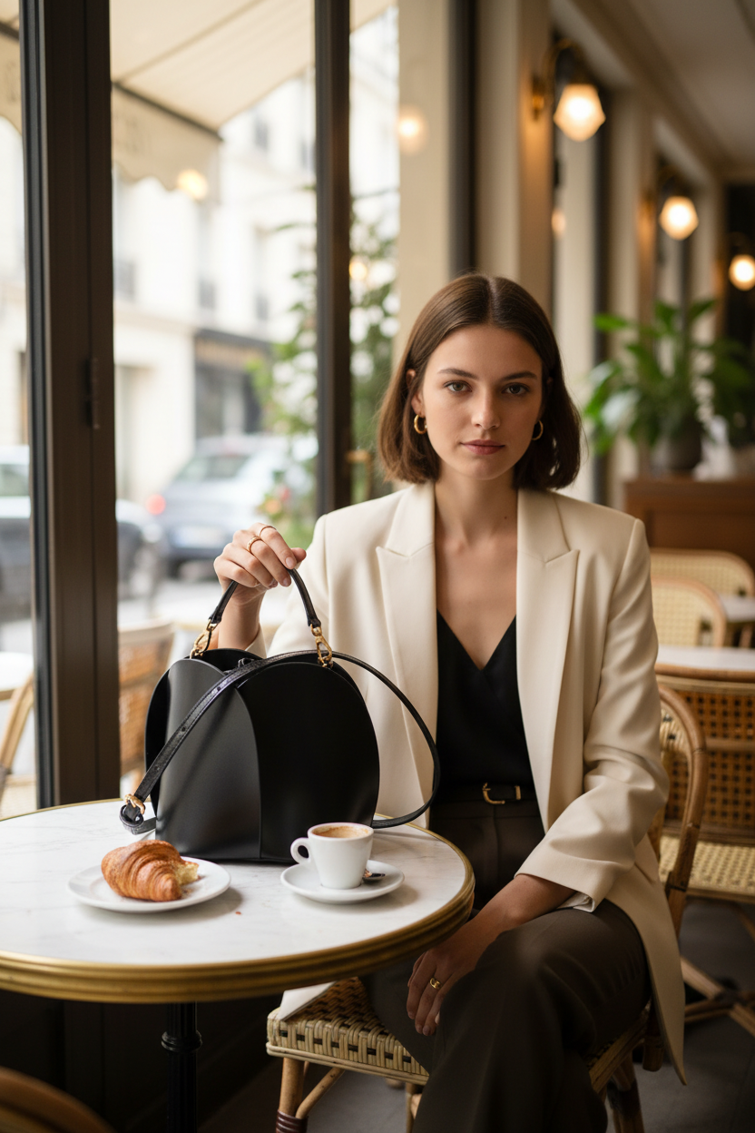 Sac Bucket Fleur – Noir Lifestyle